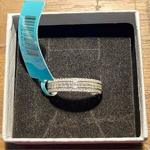 Sterling Silver Moissanite Eternity Band Ring